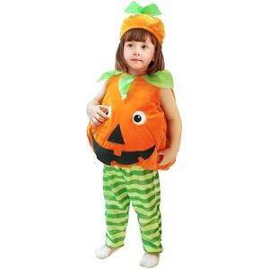 Halloween Pumpkin Costume Orange and Green